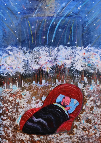 "Un sogno" dipinto su tavola cm. 25x35