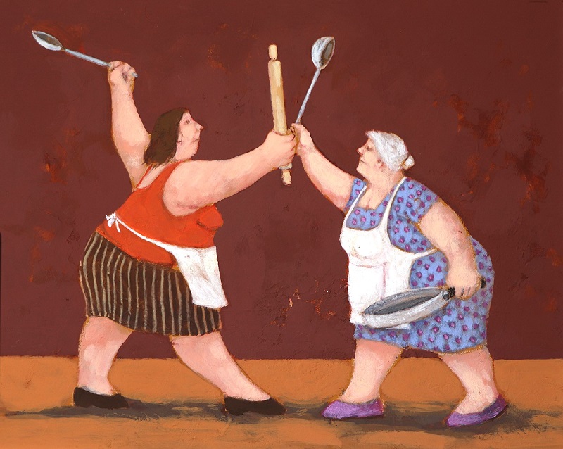 "Home duel" dipinto su tela cm. 24x30