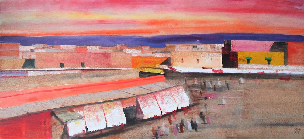 "Marrakech" olio su tavola cm. 60x130