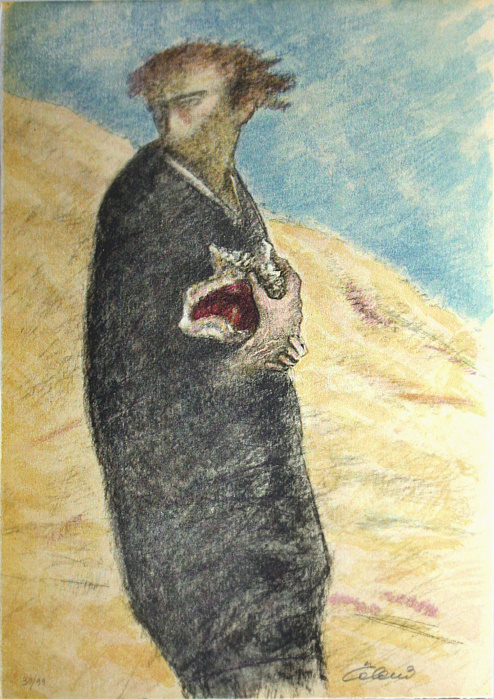 "Oltre una duna" litografia cm. 34x48