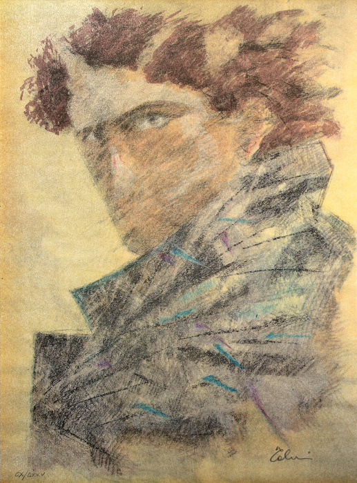 "Un uomo" litografia cm. 34x48