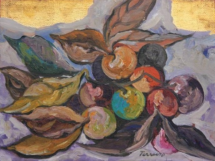 "Composizione" dipinto su tela cm. 40x30  1994