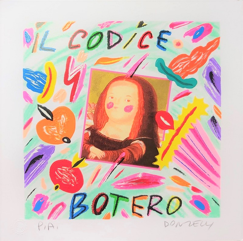 "Il codice Botero" serigrafia polimaterica cm. 25x25