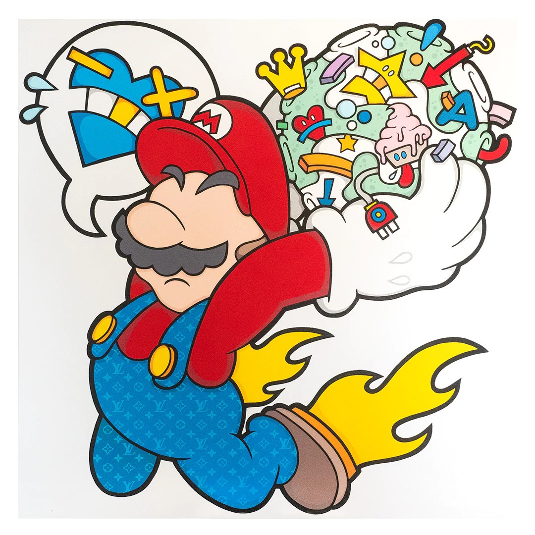 "Faschion Mario" serigrafia materica cm. 80x80