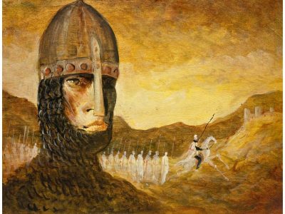 "Gran Maestro Ugo De Payns" dipinto cm. 30x40 | Ernando Venanzi